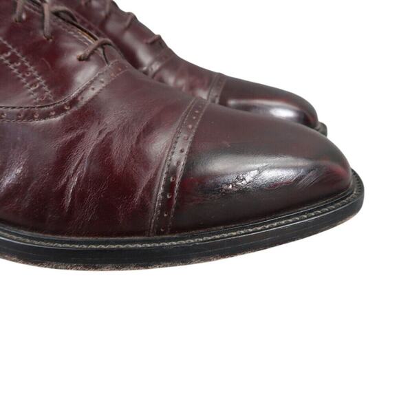 Rockport Shoes Men 8.5 Oxford Cap Toe Leather Dress Formal Classic Comfort Brown - Picture 3 of 16